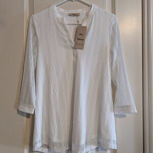 NWT Timeson  3/4 sleeve Blouses Casual V-neck